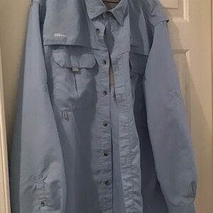 Habit Blue River Guide Vented Roll Tab Long Sleeve Fishing Outdoor Shirt